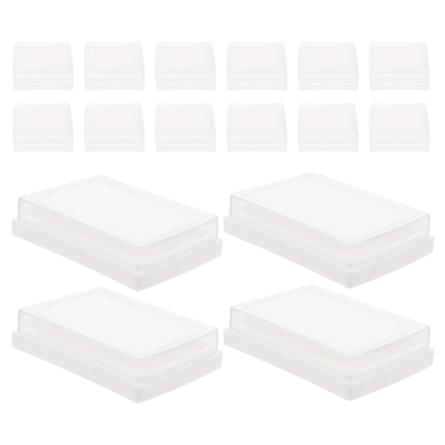 Uonlytech 20pcs Blank Empty Stamp Ink Pad - High Density Sponge Ink Pad for DIY Crafting School Office Embossing Crafting and Scrapbooking Projects