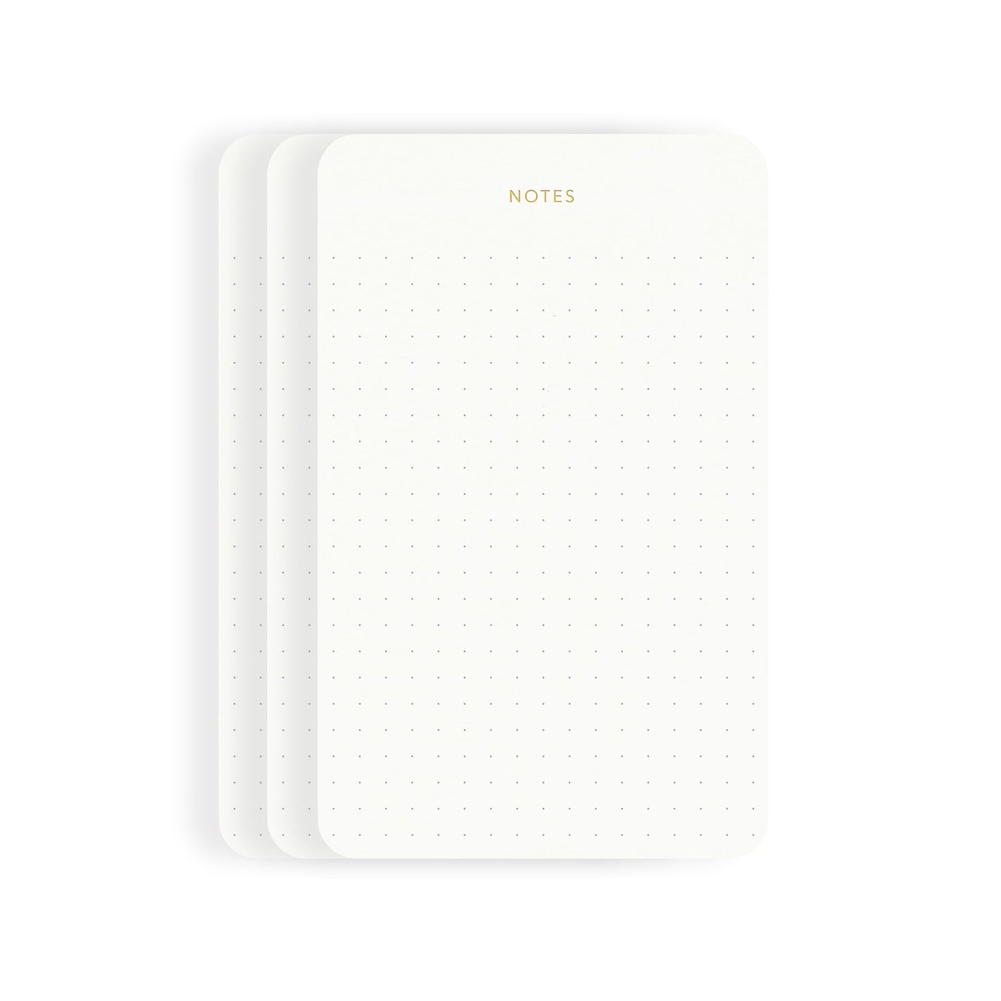 Pinesman - Elegant Desk Notepads for Professionals, Executive's Memo Pads, Minimalist, Gold Foiled, Dotted Layout, 3 Pack, 225 Sheets Total (75 Each), 6.3" x 3.9”, 80 GSM, Eco-friendly, FSC™ Certified Small Notepad