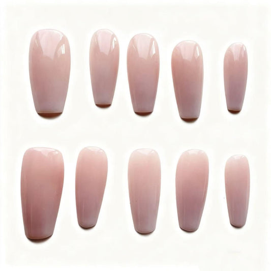 Handmade Wearing Armor Light Pink Gradient High end Style Atmosphere Nail Patch Small Size