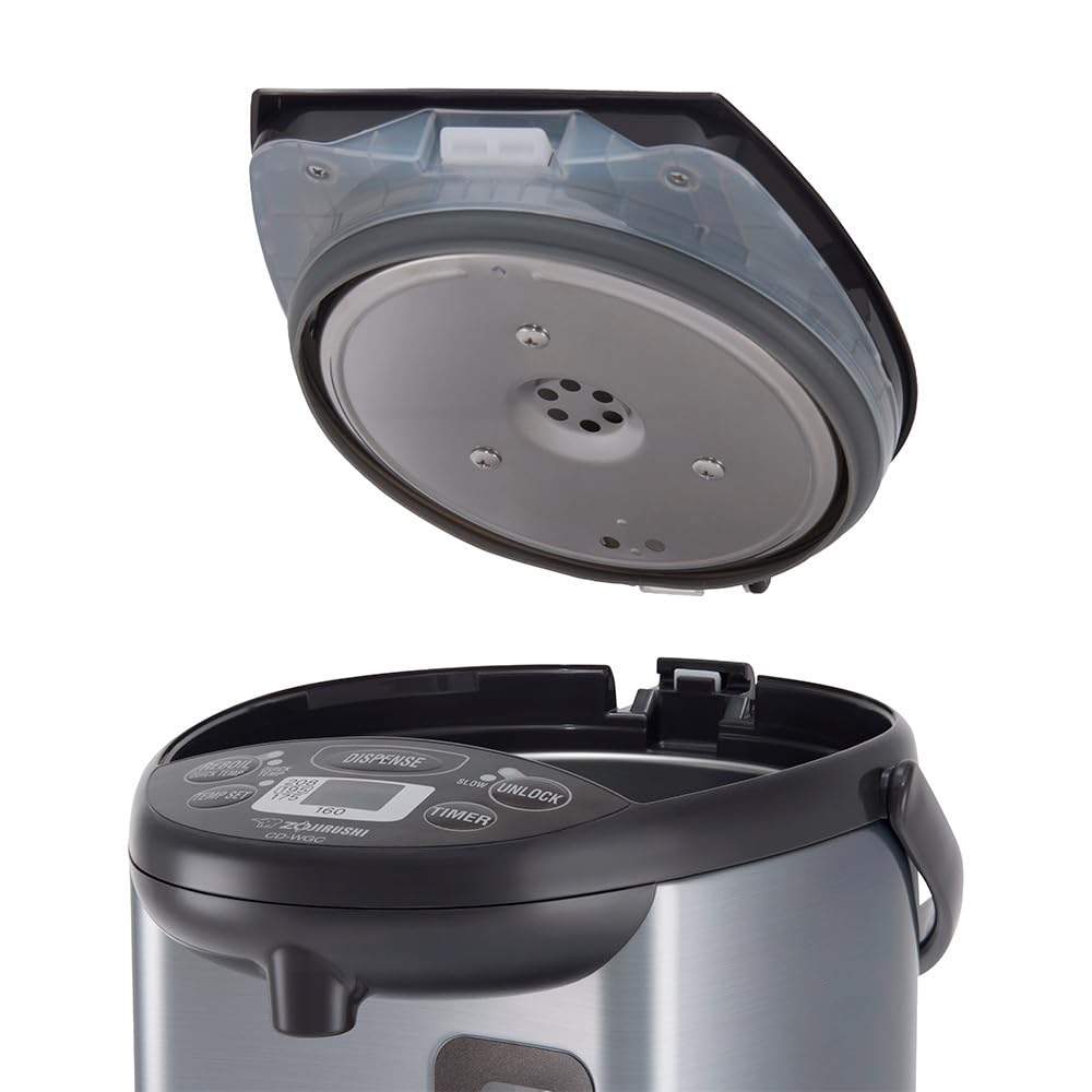 Zojirushi CD-WGC30TS Micom Water Boiler & Warmer 3.0 Liter, Silver Dark Brown, PFAS-free & BPA-free