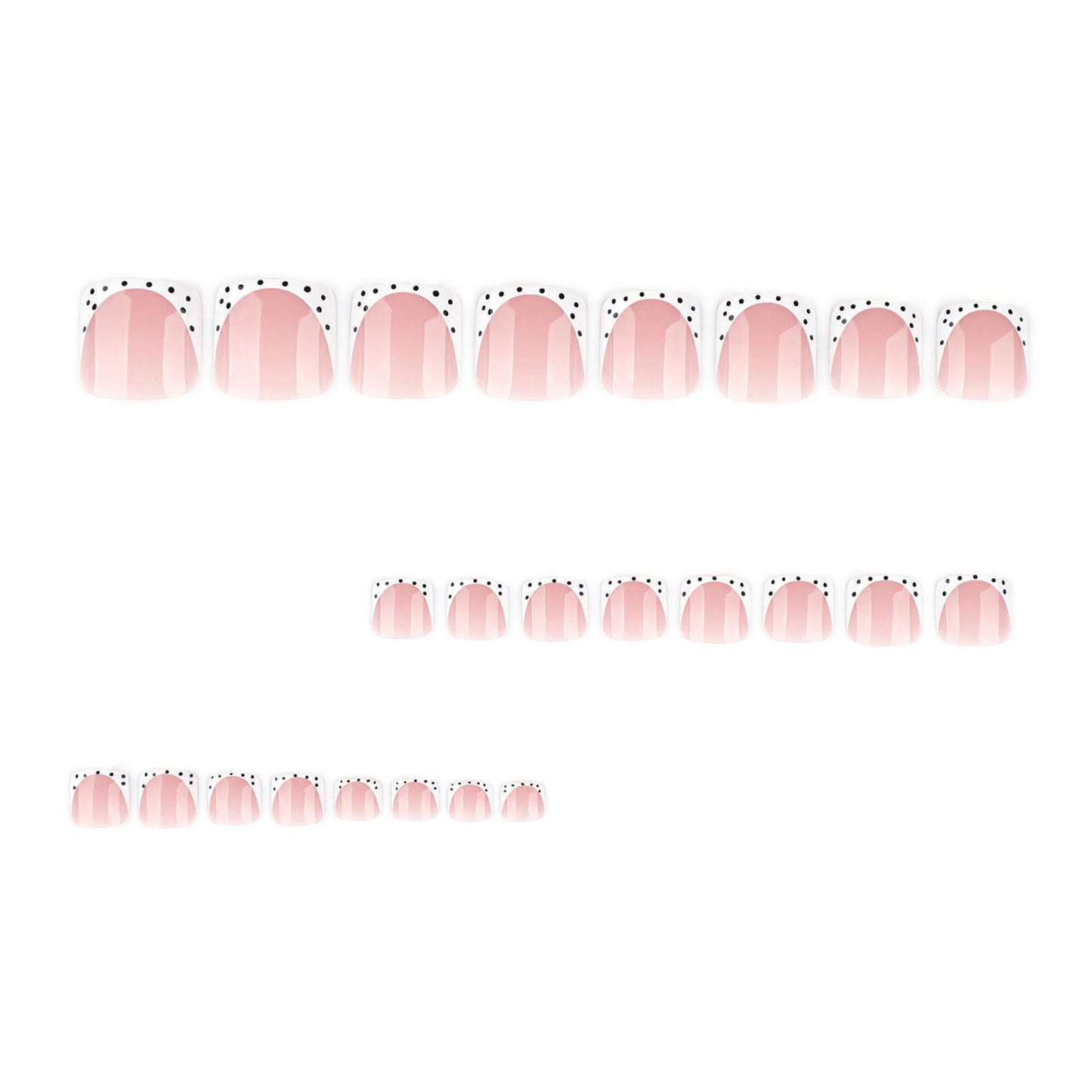 RUOKEXIN Short Press on Toenails White French Tip Fake Toenails with Designs Square Toe Nail Press ons Sparkly Artificial Nails for Women 24Pcs