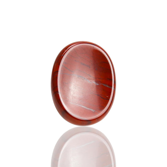 Nvzi Worry Stones Red Jasper Crystals, Chakra Crystals and Healing Stones, Oval Palm Stone, Thumb Stone, Crystals for Beginners, Spiritual Gifts for Women, Meditation Accessories (1PCS)