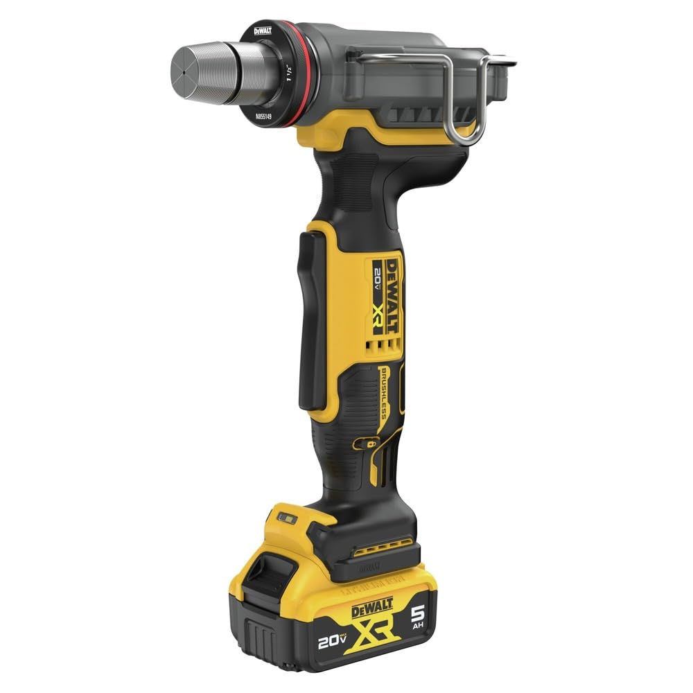 DEWALT 20V MAX XR PEX Expander Tool Kit with 1", 1-1/4", and 1-1/2" Expansion Heads, Battery and Charger Included (DCE410P1)