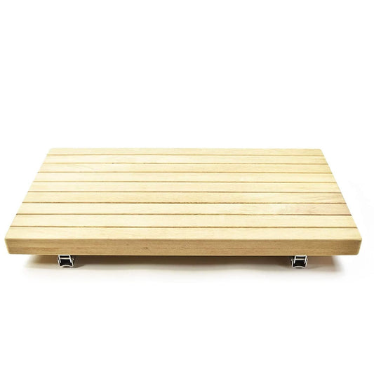 MARINE CITY Solid Teak Wall Mount Fold Down Bench/Seat with Slats 24 Inches × 13 Inches for Boat – Shower Room – Steam – Sauna Room (Pack of 1)
