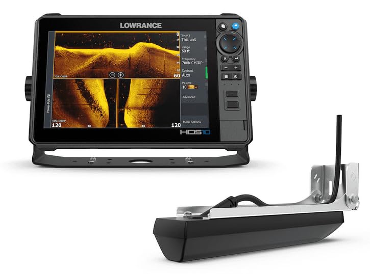 Lowrance HDS PRO 10 FishFinder/ Chartplotter with Smartphone Integration, Preloaded C-MAP DISCOVER OnBoard Charts, ActiveImaging HD 3-in-1 Transducer, 10-inch Screen, Black, 000-15984-001