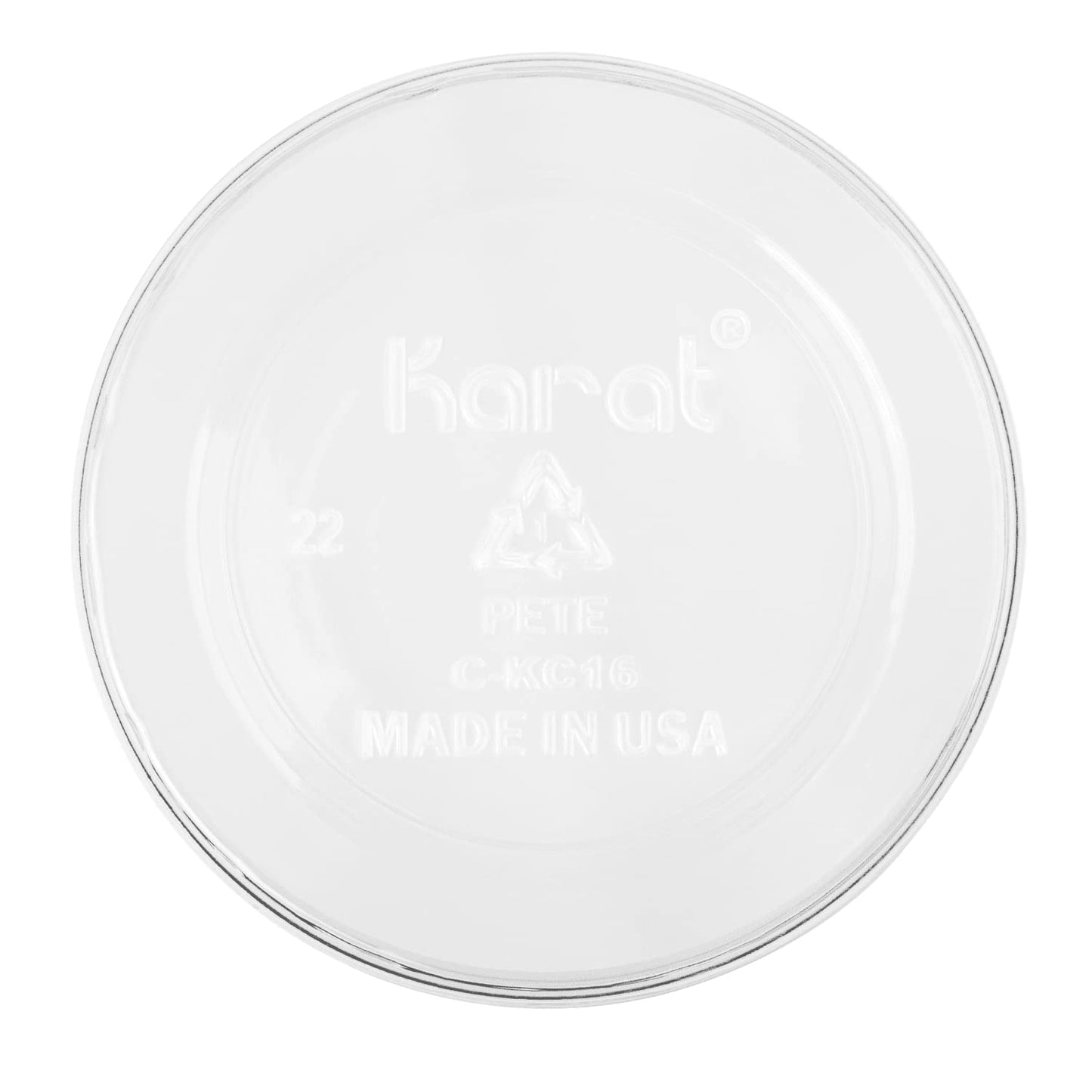 Karat [1,000 ct] 16oz Plastic Cups, Clear Disposable Cold Cup For Iced Coffee, Smoothies, and More, 98mm (C-KC16)