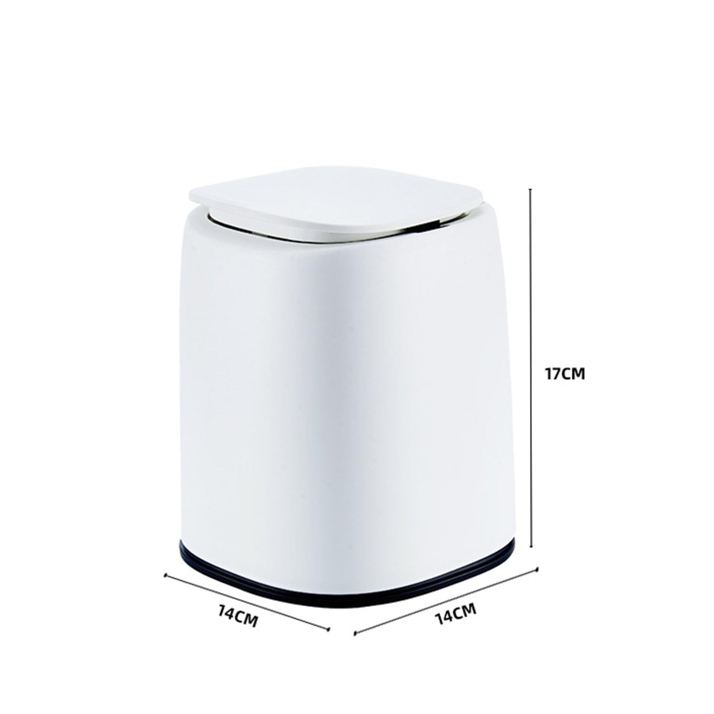 HomDSim Mini Trash Can with Lid, Pop Up Countertop Wastebasket, Tiny Plastic Trash Bin, Counter Garbage Lint Bin Removable Small Garbage Can for Countertop,Dressing Table,Bedsid,Desk