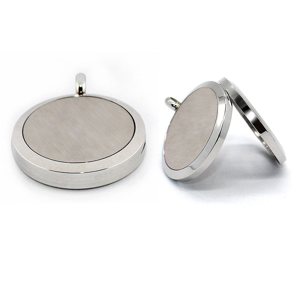 Aromatherapy Essential Oil Diffuser Necklace 316L Stainless Steel Locket Pendant with 24 Inch Chain(Angel)