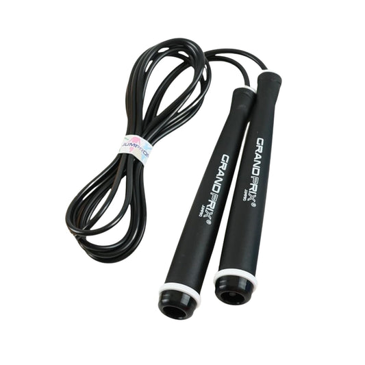 Speed Jump Rope for Men & Women (Grand Prix Speed Series) | Adjustable PVC Jump Rope for Fitness, Boxing & HIIT Workouts | Professional Skipping Rope | Made in Korea (Black)