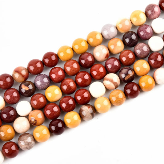 LIFAVOVY Mookaite Jasper Beads for Jewelry Making Natural Gemstone Semi Precious 6mm Round 15 inch(60-65pcs)