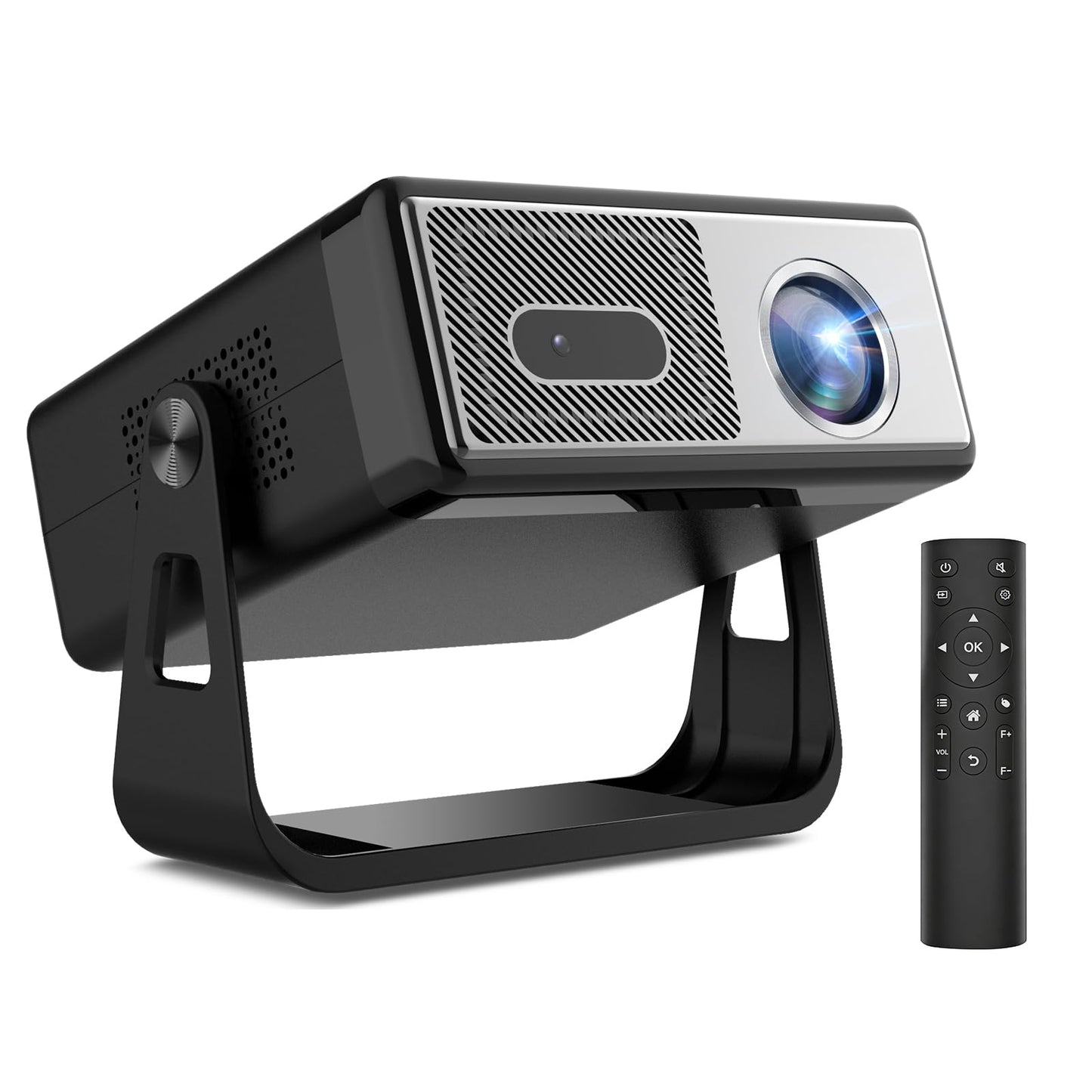 Smart Projector with Wifi and Bluetooth,Streaming Experience Built-in, Native 1080P FHD, 4k Support, 2*8W Speakers,AI Auto Focus & Keystone,Home Movie Portable Outdoor Mini Projector