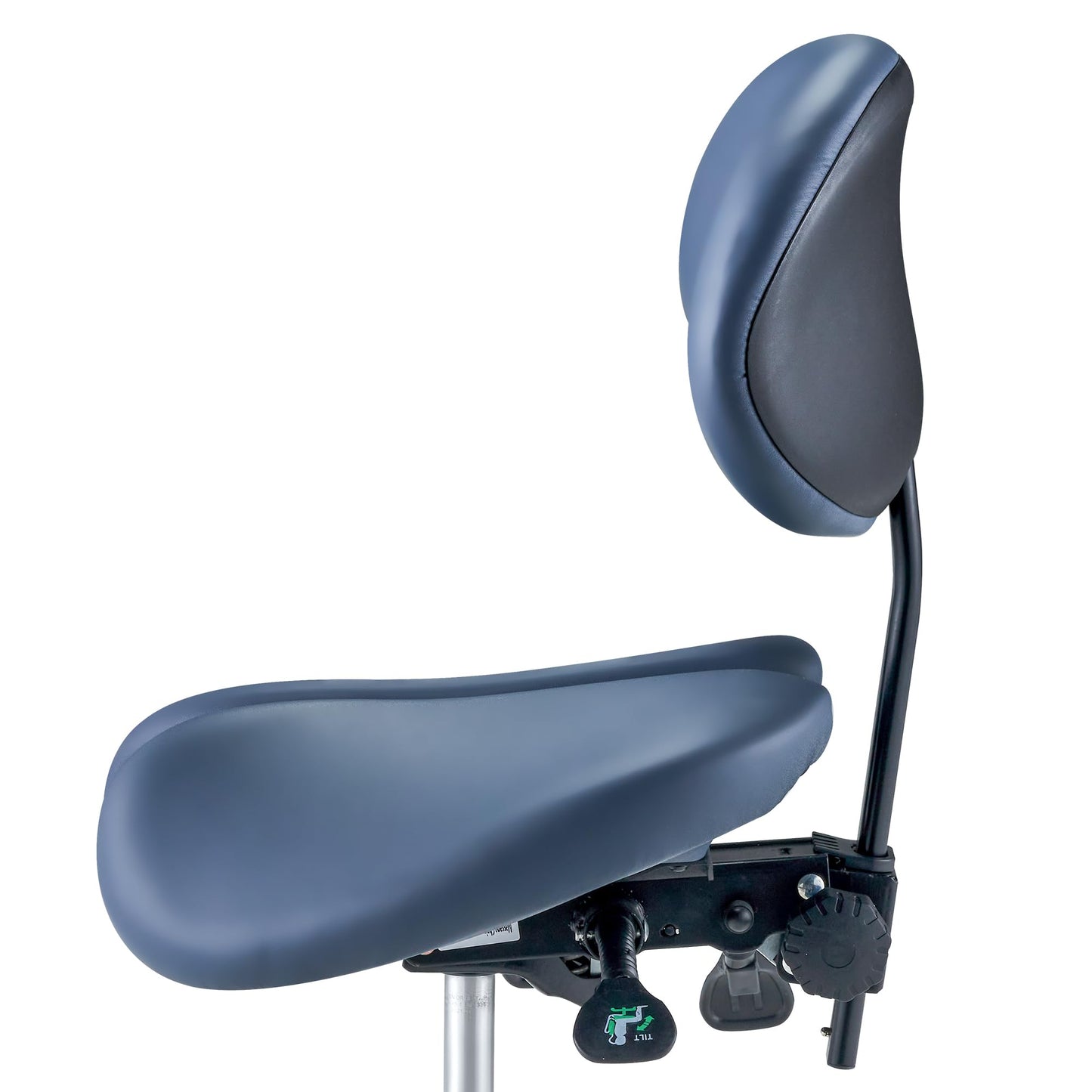 Master Massage Ergonomic Saddle Stool Hydraulic Swivel Rolling Chair for Salon, Clinic, Tattoo, Dentist, Spa, Workshop,and Office Split Style with Backrest Royal Blue