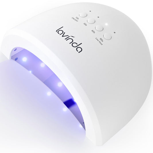 Lavinda UV LED Nail Lamp for Gel Polish, 48W Nail Dryer with Premium Matte Finish, Fast Curing UV Light with 4 Timers, Smart Sensor & Detachable Base for Hands & Feet Salon Home DIY Manicure