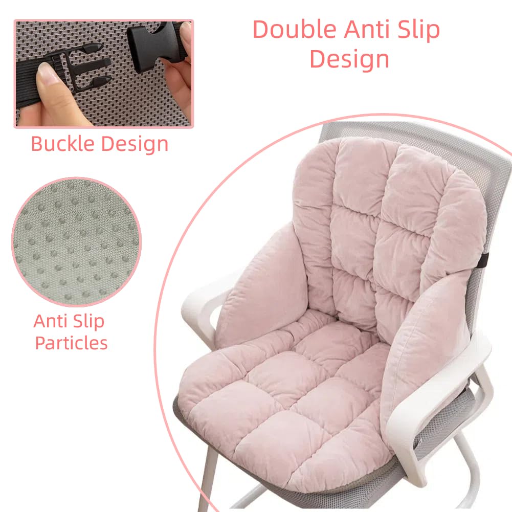 LYFJMUS High Back Office Chair Cushion Soft Desk Chair Pad with Ties Rocking Chair Cushion for Office Car Home Dining Room Kitchen
