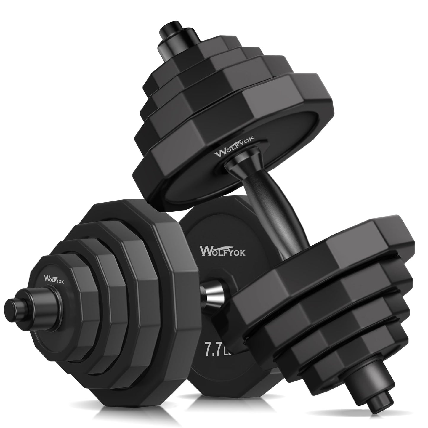 KISS GOLD Weights Dumbbells Set, Adjustable Dumbbell Sets 22Lbs 44Lbs 66Lbs 88Lbs with Solid Steel, Barbell Free Weight Set with Connector Workout Home Gym Equipment for Men Women Strength Training Shaping