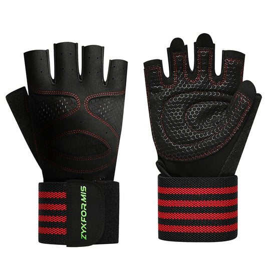 Zyxformis Workout Gloves for Men and Women, Breathable Lightweight Weight Lifting Gloves with Wrist Wrap Support, Excellent Grip Full Palm Protection for Weightlifting Fitness Training Climbing Gym