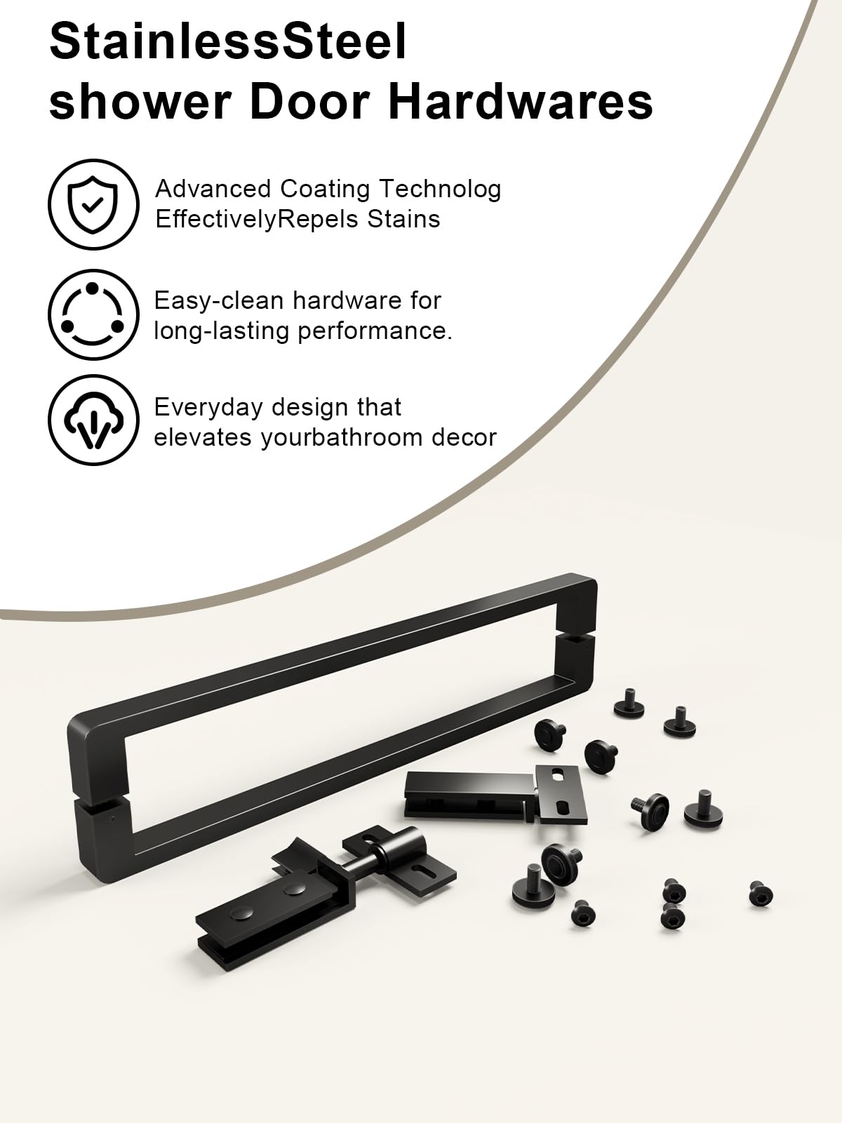 Corner Shower Door, 36" W x 72" H Neo-Angle Shower Doors, 36 Corner Shower Enclosure, Aluminum Frameless & 1/4"(6mm) Clear Tempered Glass Pivot Shower Door for Walk in Show, Matte Black