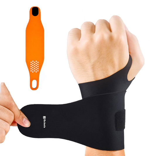Bchois Wrist Brace,Wrist Support for Carpal Tunnel Pain Relief,Ulnar Brace Ultra-Thin Elastic for Tear,Wrist wraps Repetitive Wrist Use Injury,Fits Both Wrists