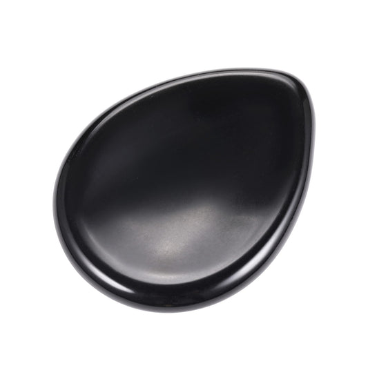 CrystalTears Black Obsidian Crystal Worry Stone Thumble Polished Healing Crystals Pocket Palm Stone Thumb Worry Stones for Anxiety Stress Relief Crystal Therapy