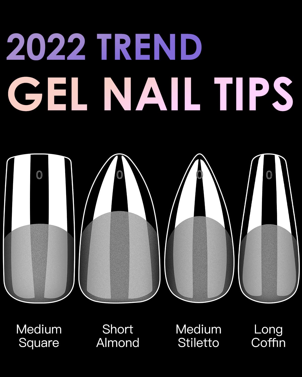 Soft Gel Nail Tips Long Coffin, 120PCS Pre Buff Full Cover Shaped Nail Extenison Tips Half Matte Gel X Nail Tips BORNBYME