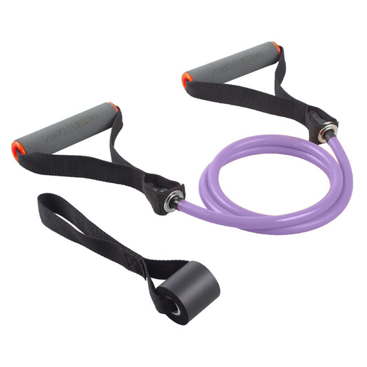 Single Resistance Bands, Workout Bands with Handles and the Exercise Bands with Door Anchor, Suitable for Resistance Training, Physical Therapy, Home Workouts, Boxing Training (Puplle(10-15lbs))