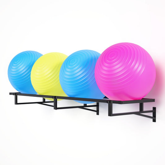 Lhysn Yoga Ball Holder,Extra Large Wall Rack for Gym Garage Wall Storage,Suitable for Stability Ball/Theraband Ball/Stability Balls for Exercise/Barre Ball/Yoga Block/Basketball/Volleyball Metal Shelf