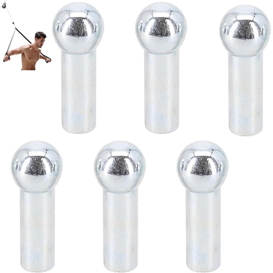 6 Pack Gym Cable Ball Stopper Gym Pulley Machine Stopper Cable Ball Terminals Wire Port Joint Parts Weight Machine Accessories Fitness Equipment Running Yoga Accessories for Home Gym Machine(6mm)