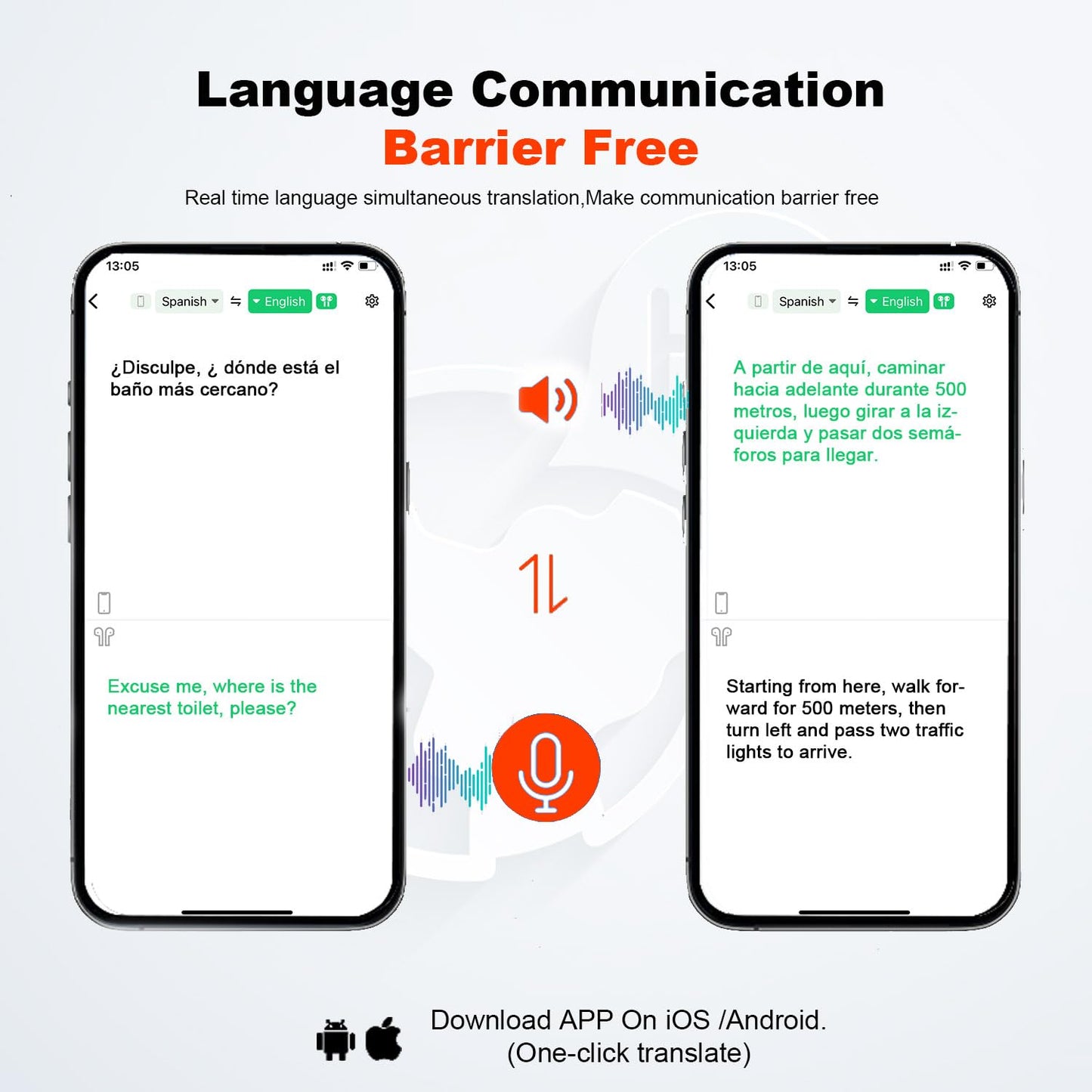 Ai Translation Earbuds Real Time,144 Language Translator Earbuds with APP,Audifonos Traductores Inglés Español,OWS Translating Earbuds Headphones Device for Travel Business Learning 4