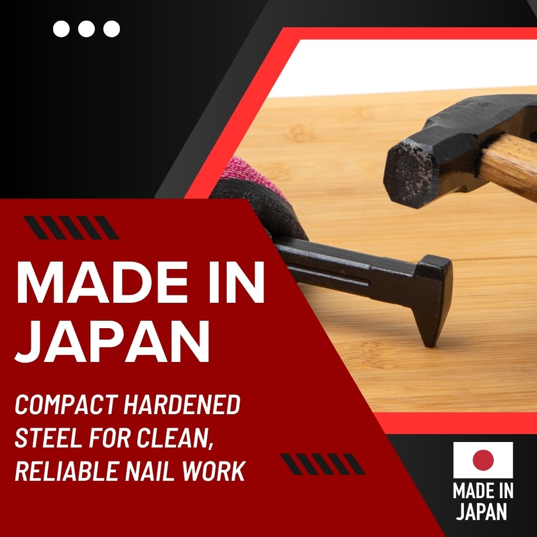 2-in-1 Nail Set 160mm, Japanese Nail Setter Tool for Woodworking, Trim & Finish Nails, Hardened Steel, Made in Japan - Made in Japan, forest Originals