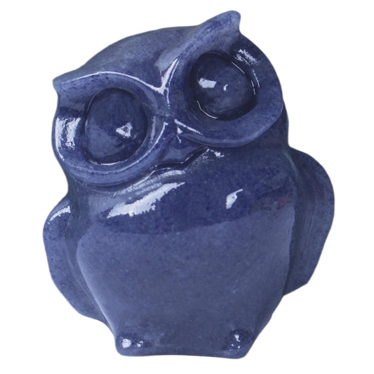 QLRSUXN 2 Inch Owl Figurine Handcrafted,Blue Aventurine Healing Animal Sculpture,Home Decor Unique Gift for Collectors,Crystal Artwork Nature Lovers Birthday Anniversary Present Spiritual Gift