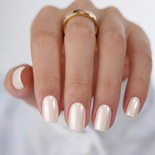 Bioday Bright White Press on Nails Short Square, Soft Gel Fake Nails Press on with Glue, 30Pcs Reusable Stick on Nails in 15 Sizes, Salon Quality False Nails for Women Spring Summer Vacation Gift
