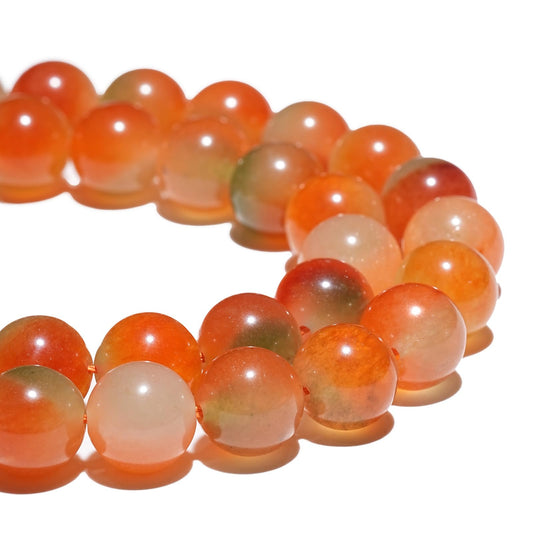 10mm Natural Peacock Agate Chalcedony Gemstone Beads Polished Round Smooth Stone Beads for Bracelets Jewelry Making 15inch Loose Beads