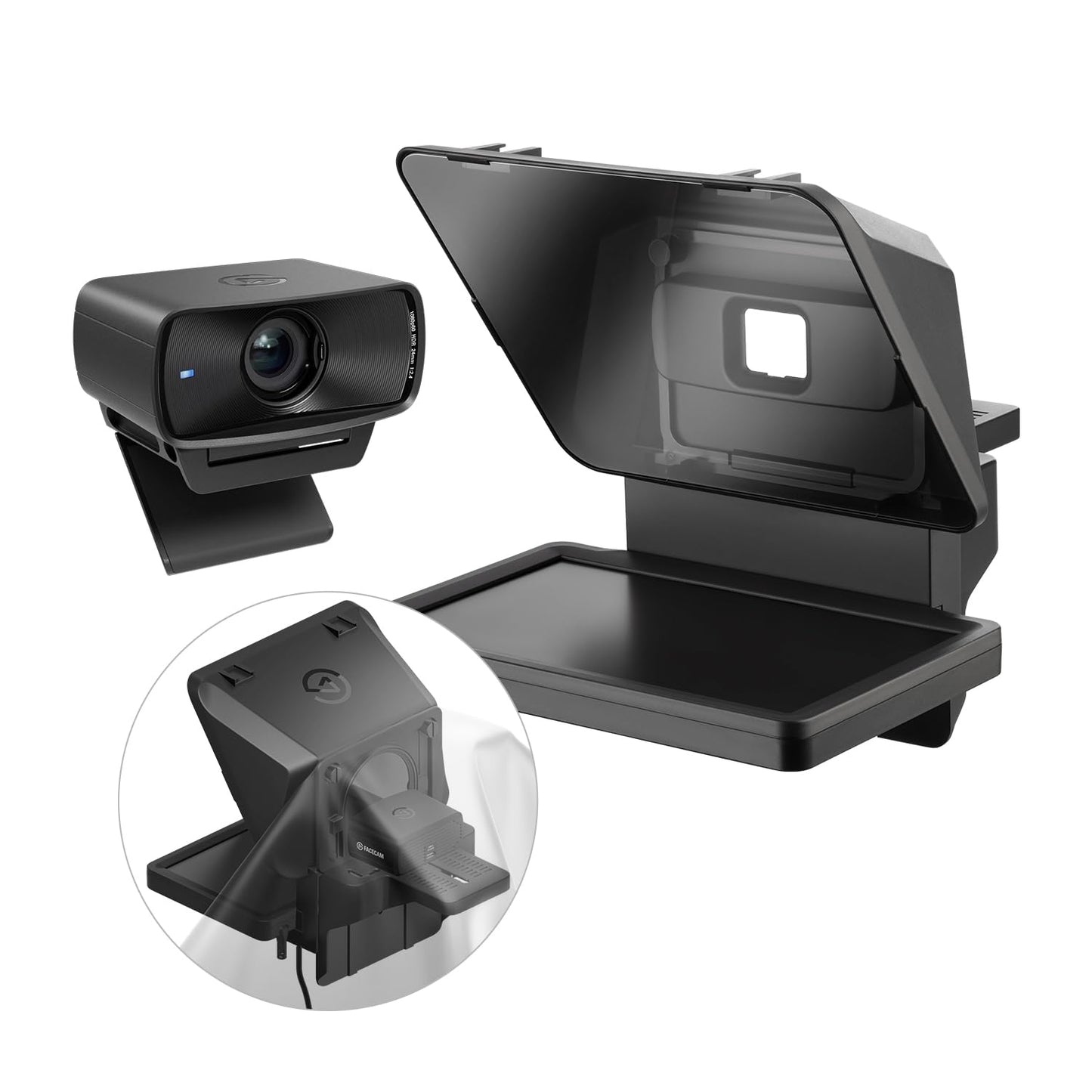 Elgato Prompter Camera Set - Premium Teleprompter with Full HD Webcam, HDR Enabled, Perfect for Streaming, Presenting, Video Calls, Compatible with OBS, Zoom, Teams, and More, Works with PC/Mac
