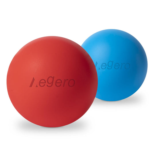 Massage Lacrosse Balls for Myofascial Release,Yoga Deep Tissue Massage,Trigger Point Therapy and Foot Plantar Fasciitis,Muscle Soreness Massager Ball (2Pack, Blue and Red)