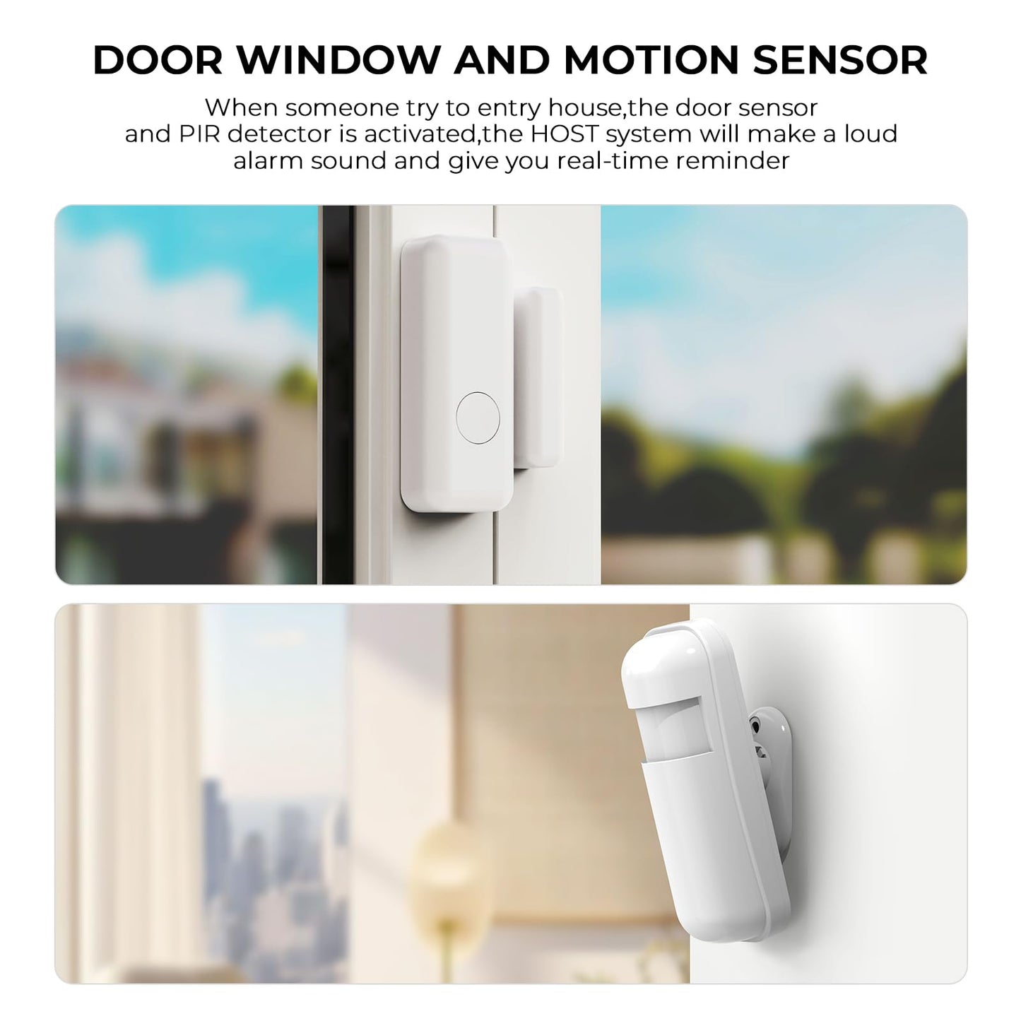 2026 WiFi+GSM/4G Home Security System with Instant Smart Life or Tuya App Real-Time Alert,Door & Window Alarms for Home for Apartment,Kids Safety,Office,NO Monthly Fees,SOS Button,Remote Control