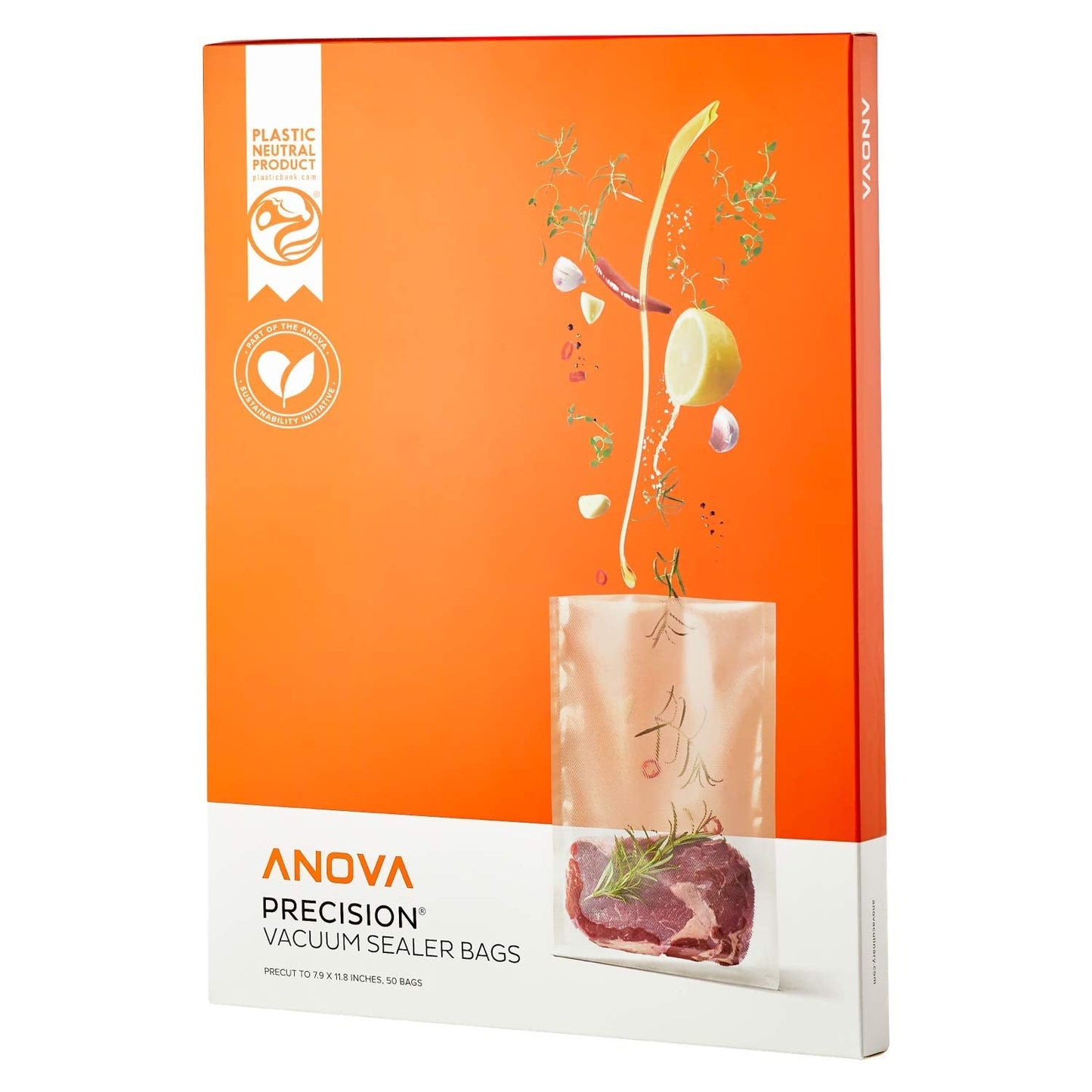 Anova Culinary Sous Vide Precision Cooker 3.0 (WiFi), 1100 Watts & Precision Vacuum Sealer Bags (Pre-cut),Clear & ANVS01-US00 Anova Precision Vacuum Sealer