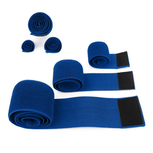 Hilph Ice Pack Strap, Stretchable, 3 Sizes Belt Extender Stretch Straps, Elastic Hook and Loop Extension Straps Add Length to Most Ice Packs, Multiple Uses, Blue
