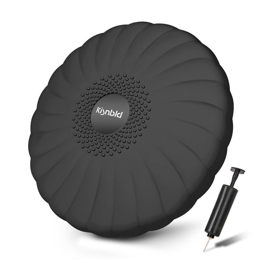 kisnbld Wobble Cushion, Extra Thick Wiggle Seat for Sensory Kids, Non-slip Balance Disc with Inflation Pump for Adults Core Strength, Posture Improvement & Physical Therapy (13.5in/34cm)