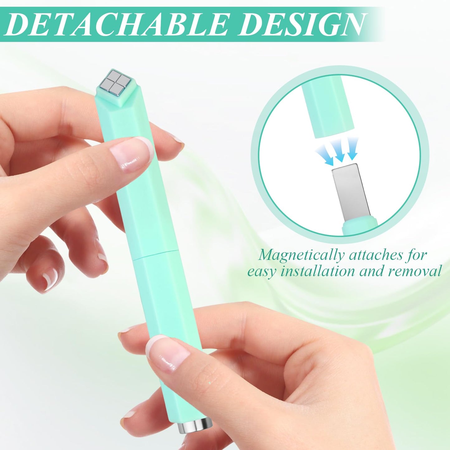 Plman 4 in 1 Cat Eye Nail Magnet, Multifunctional Cat Eye Gel Nail Polish Magnet, Beginner-friendly Cat Eye Magnet for Nail, Nail Magnet Tool for Nail Art DIY Home, Salon, Studio (4 in 1 Set-Green)