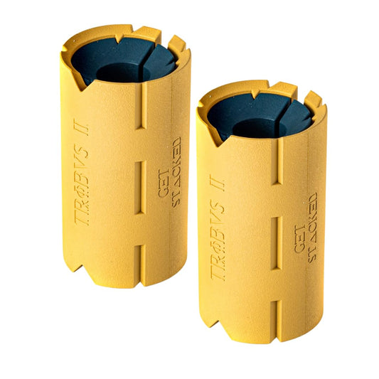 Tribus 2-in-1 Thick Grips for Dumbbells & Barbells (2.05" & 2.44”) — Thick Grips for Dumbbells Bars & Fitness Equipment — For Grip Strength & Arm Training, Non-Slip Heavy Duty Rubber