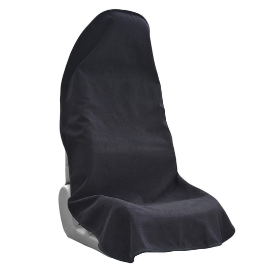 Teuaktty Car Seat Covers Universal Car Protective Front Seat Covers Washable Non-Slip Seat Protectors for Gym Workouts,Waterproof and Sweatproof Towel Seat Covers for Cars,Trucks, Jeeps (Black)