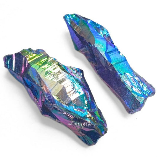 Crystals, Rocks, Jade, Crystals and Healing Stones, Witchcraft Supplies, Healing Crystals, Stones, Healing Stones, Rock Collection, Agate, Raw Stones (Amethyst Tanzine Aura Quartz, 2 Pcs)