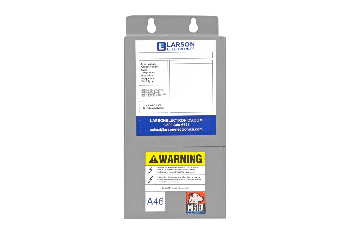 1-Phase Buck/Boost Step-Down Transformer - 240V Primary - 208V Secondary -35.4, 60 or 130 Amps -50/60Hz