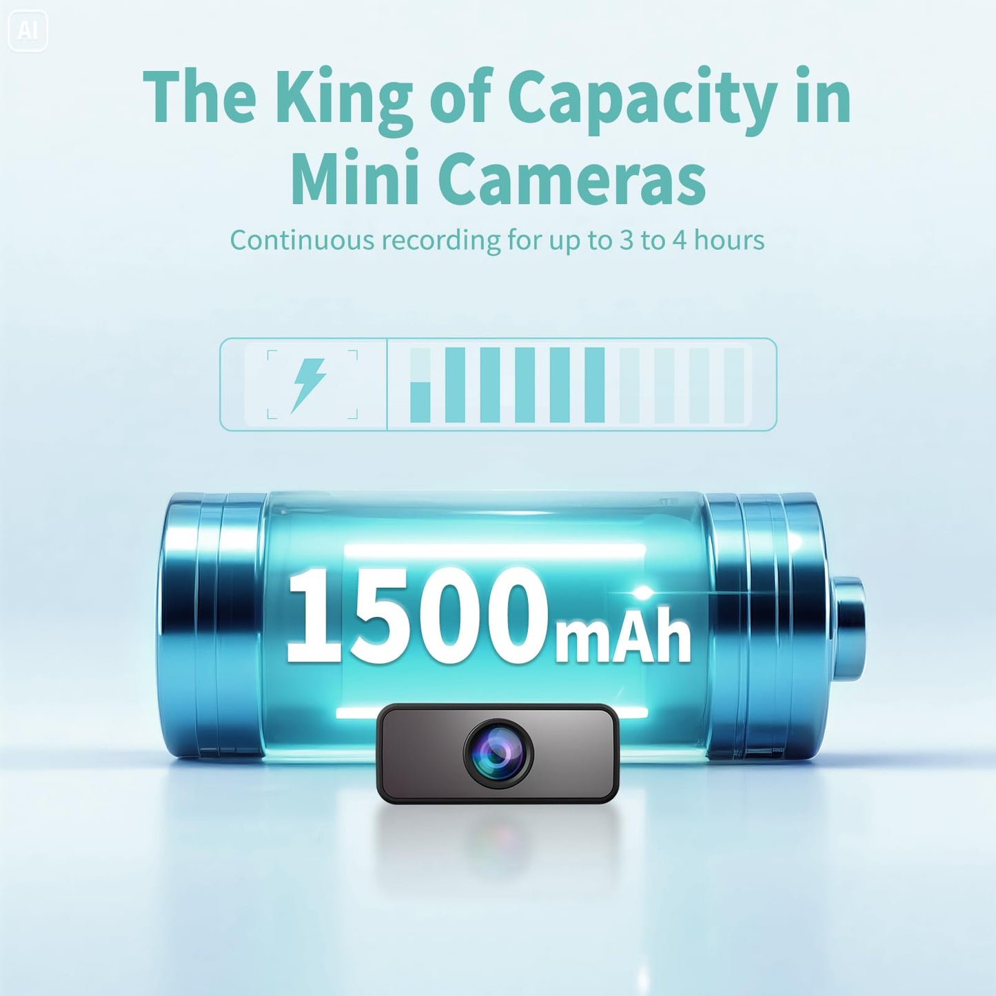 Mini Baby Camera Monitor, Nanny Cam for Home | Smart Indoor Security Camera with Free Cloud & SD Storage, WiFi or No WiFi Cam for Baby/Pet/Nanny Monitoring, Portable Design