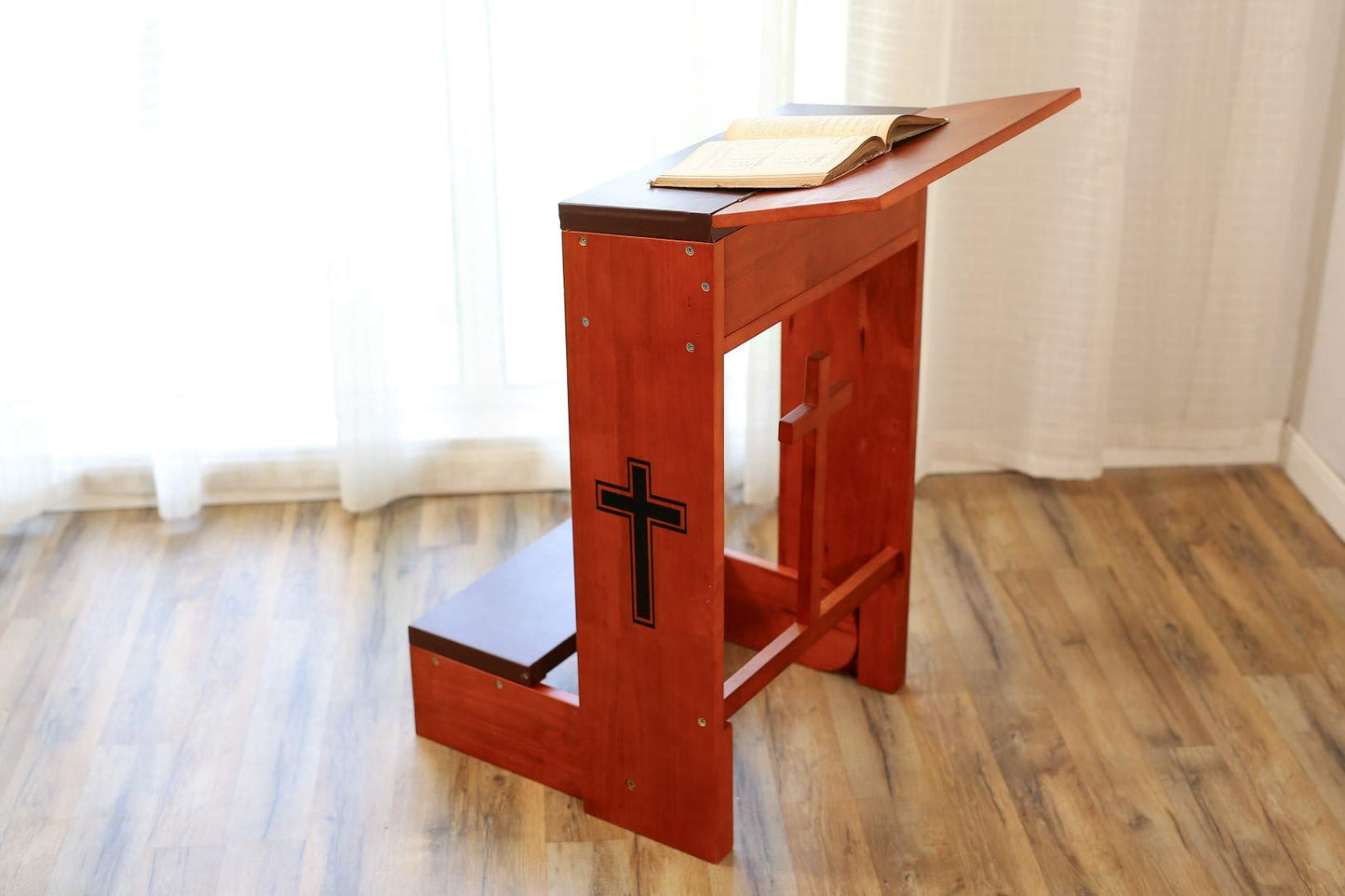 Guangshuohui Prayer Kneeler Pads Wooden Church Kneeler Folding, Kneeling Bench for Home (20" x25"x32"H (50x65x80cm))