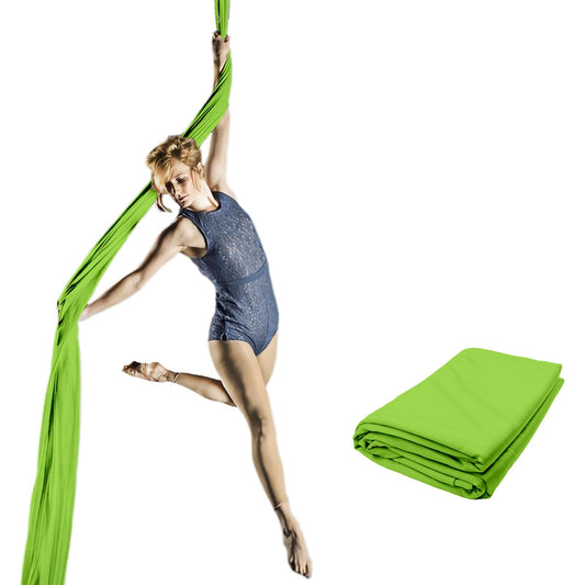 PRIORMAN Aerial Silks Fabric, 9 Yards(8.2mL x 1.5mW) 40D Nylon Medium Stretch Yoga Swing for Acrobatic Flying, Durable Aerial Trapeze for Home, Boost Strength Balance (Fabric Only)
