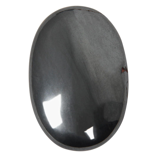 Orientrea Hematite Palm Stone-1 Pc Hematite Pocket Energy Stone, Smooth Healing Crystal Worry Stones