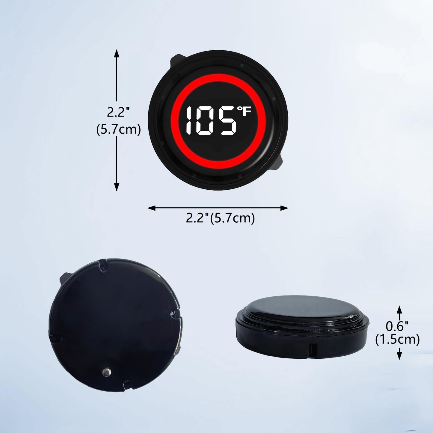 2 Pack Waterproof Floating Water Thermometer for Ice Bath, Swimming Pool, Bathtub