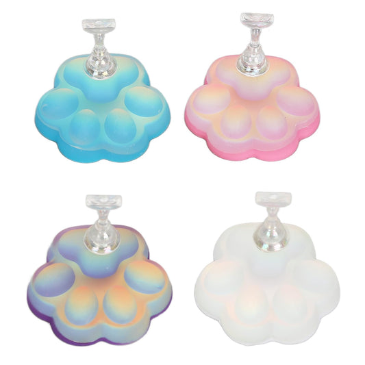 Saluaqui 4pcs Nail Stand for Press Ons, Cat Claw Magnetic Acrylic Nail Art Display Stand Practice Holder, Training Fingernail Display Stands, Salon DIY Manicure Tools, Wholesale Business