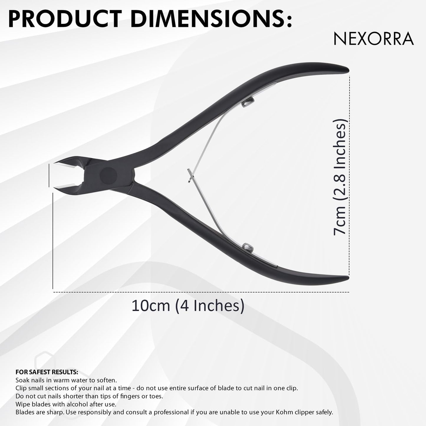 Nexorra Premium Sharp Cuticle Nipper Cuticle Cutter and Nail Cuticle Trimmer for Salon Manicure, Pedicure and Ingrown Toenail Care, Ideal for Precise Cuticle Removal and Dead Skin Trimming.